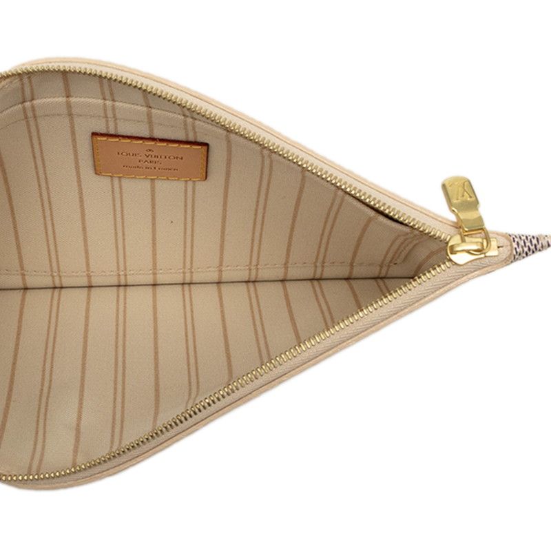 Louis Vuitton Damier Azur Neverfull White Leather 1 — view 4