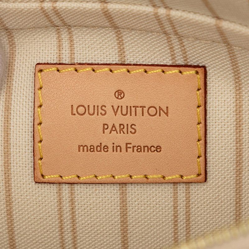 Louis Vuitton Damier Azur Neverfull White Leather 1 — view 5