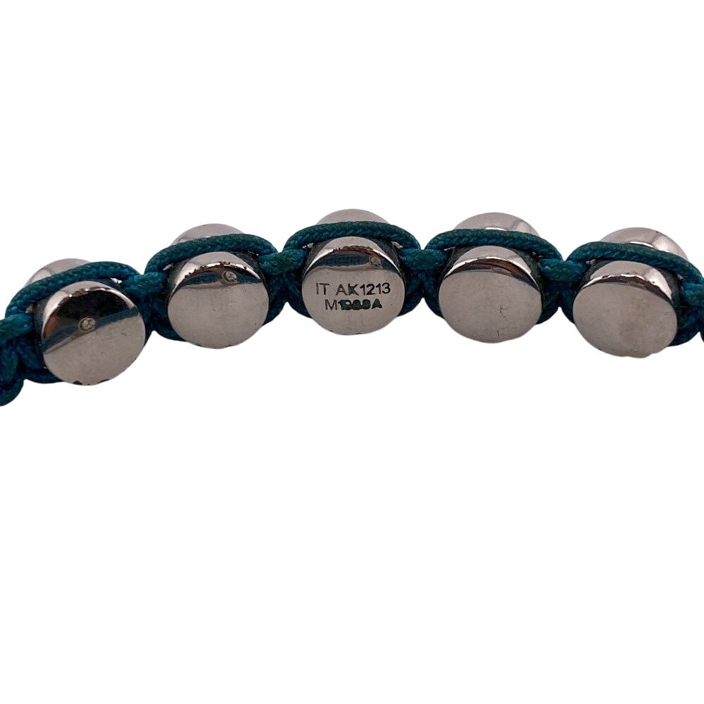 Louis Vuitton Bangle LV Initial Monogram Nylon Bracelet Blue — view 6