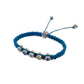 Louis Vuitton Bangle LV Initial Monogram Nylon Bracelet Blue