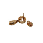 Gucci One Side Only Interlocking Crystal Drop Earrings Blanc Di Metal Pink Gold — view 5