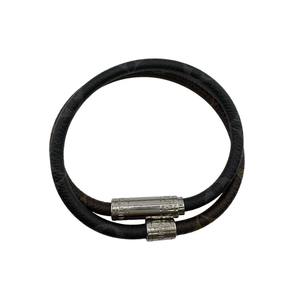 Louis Vuitton Bangle Double Strand Bracelet Keep It Monogram Macassar Brown — view 6