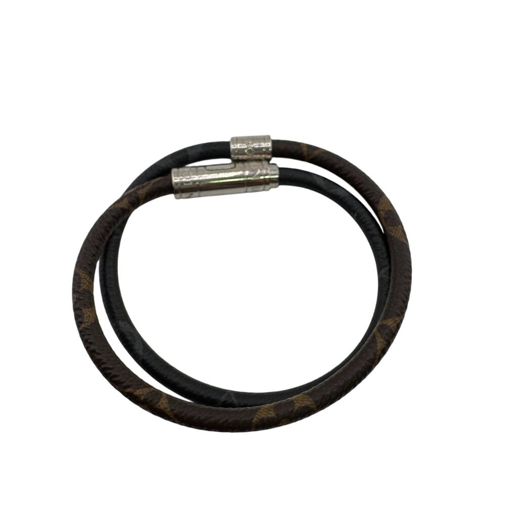 Louis Vuitton Bangle Double Strand Bracelet Keep It Monogram Macassar Brown — view 7