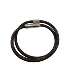 Louis Vuitton Bangle Double Strand Bracelet Keep It Monogram Macassar Brown — view 7