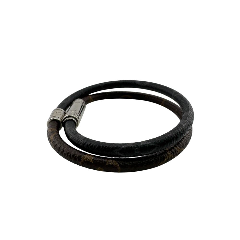 Louis Vuitton Bangle Double Strand Bracelet Keep It Monogram Macassar Brown — view 2