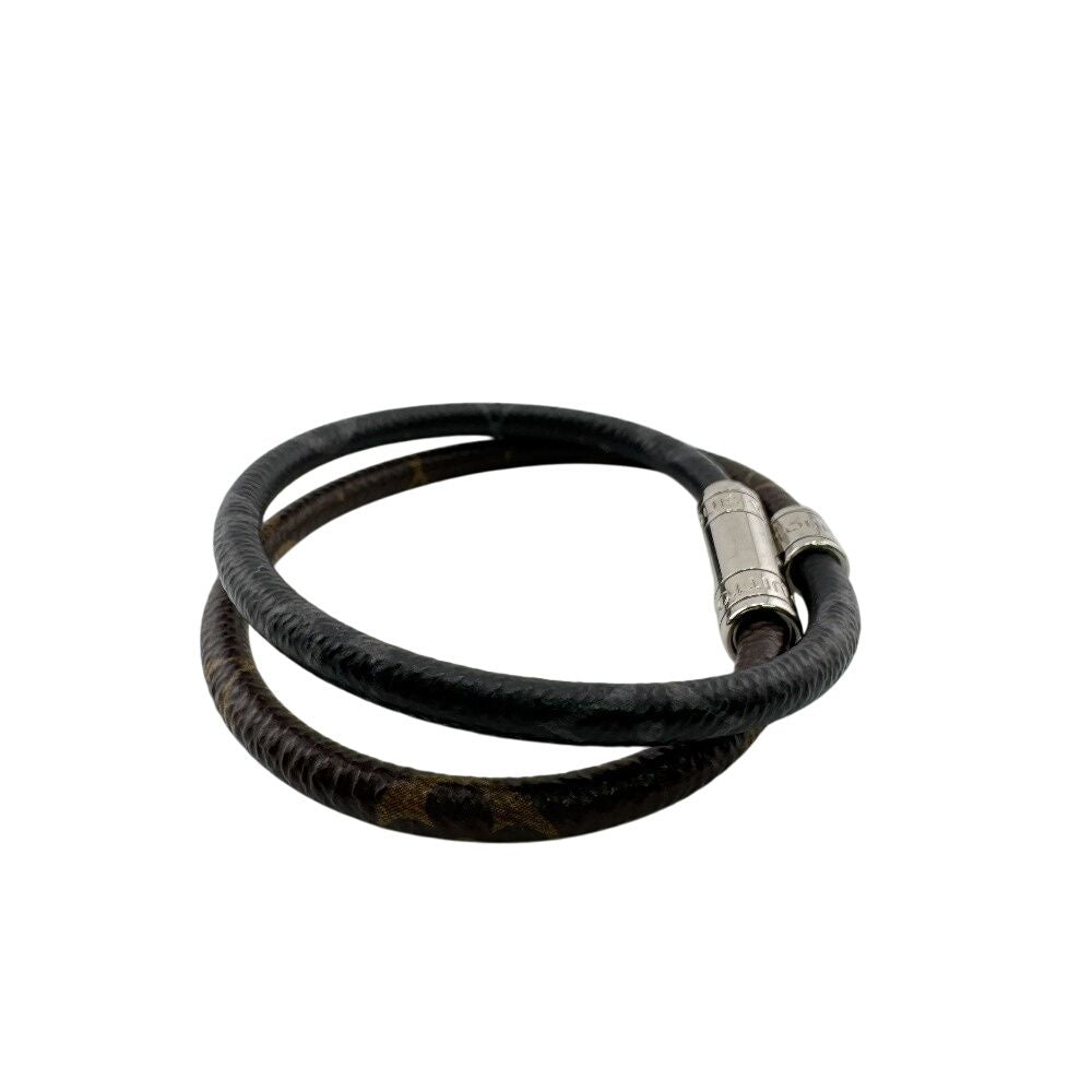 Louis Vuitton Bangle Double Strand Bracelet Keep It Monogram Macassar Brown — view 4