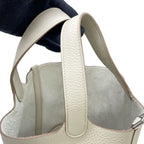 Hermes Handbag Picotin Lock PM Beton Silver Taurillon Clemence Tote — view 8