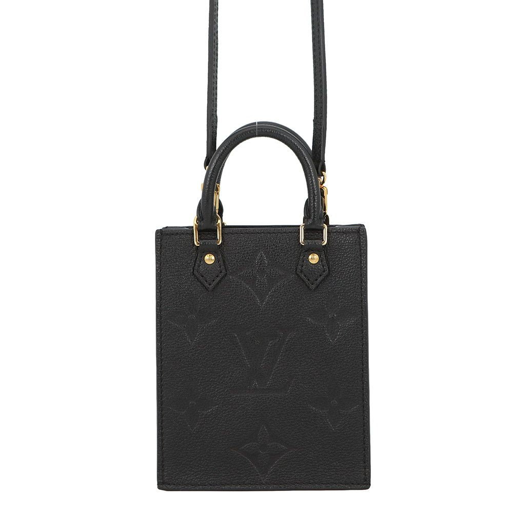 Louis Vuitton Handbag Monogram Empreinte Petite Sac Plat 2-Way Black