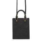 Louis Vuitton Handbag Monogram Empreinte Petite Sac Plat 2-Way Black