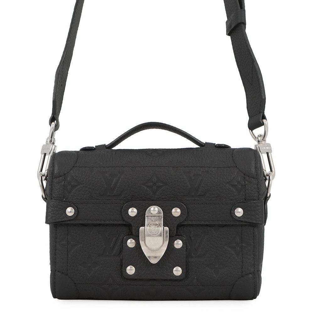 Louis Vuitton Shoulder Bag Taurillon Monogram Soul Trunk Black