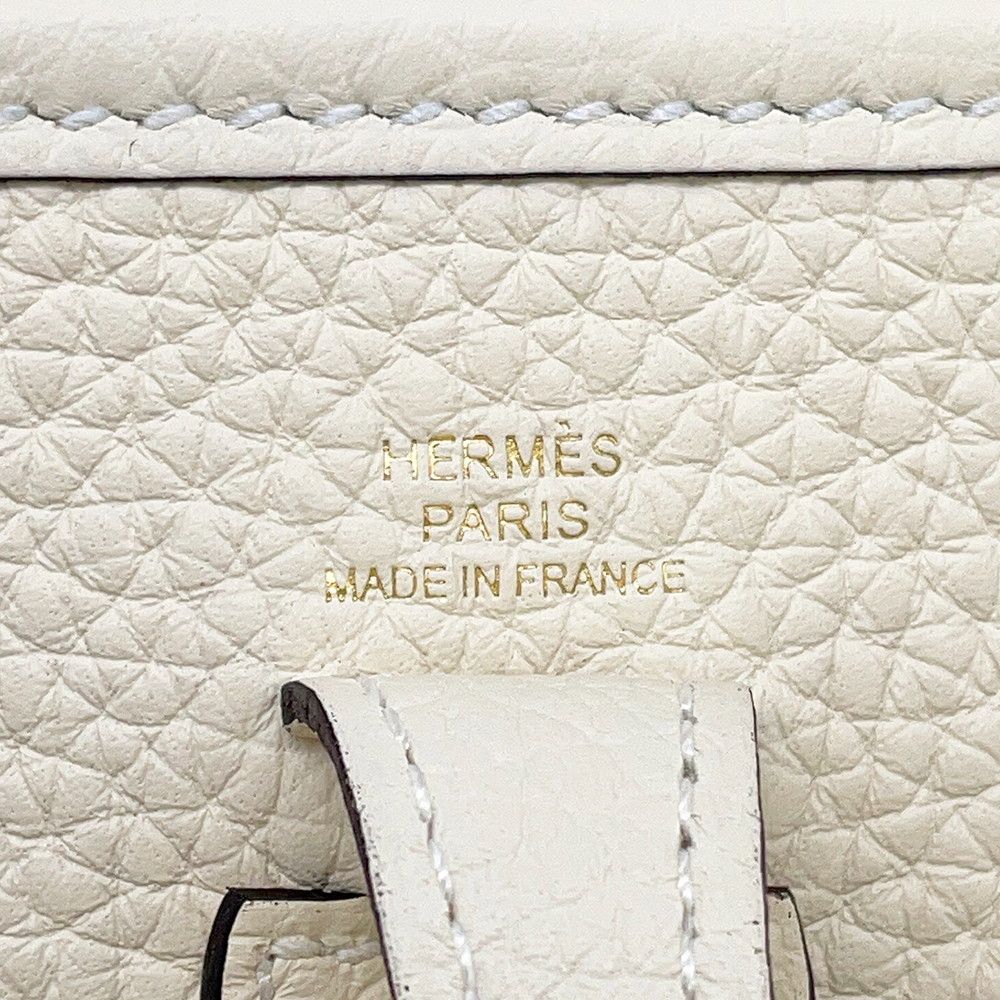 Hermes Shoulder Bag Evelyne TPM 111 cm Amazon Cream Gold Taurillon Clemence — view 7