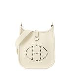 Hermes Shoulder Bag Evelyne TPM 111 cm Amazon Cream Gold Taurillon Clemence