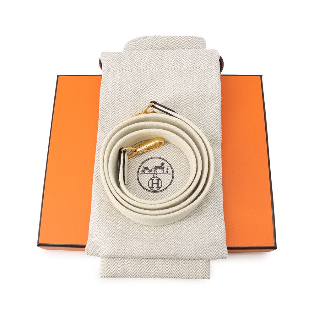 Hermes Shoulder Bag Evelyne TPM 111 cm Amazon Cream Gold Taurillon Clemence — view 8