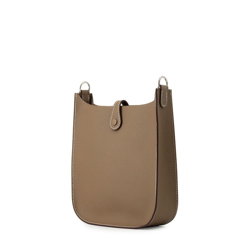 Hermes Evelyne TPM Series Etoupe Silver Epsom Handbag — view 2