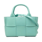 Bottega Veneta Maxi Intrecciato Candy Arco Tote Shoulder Bag 2-Way Blue Leather