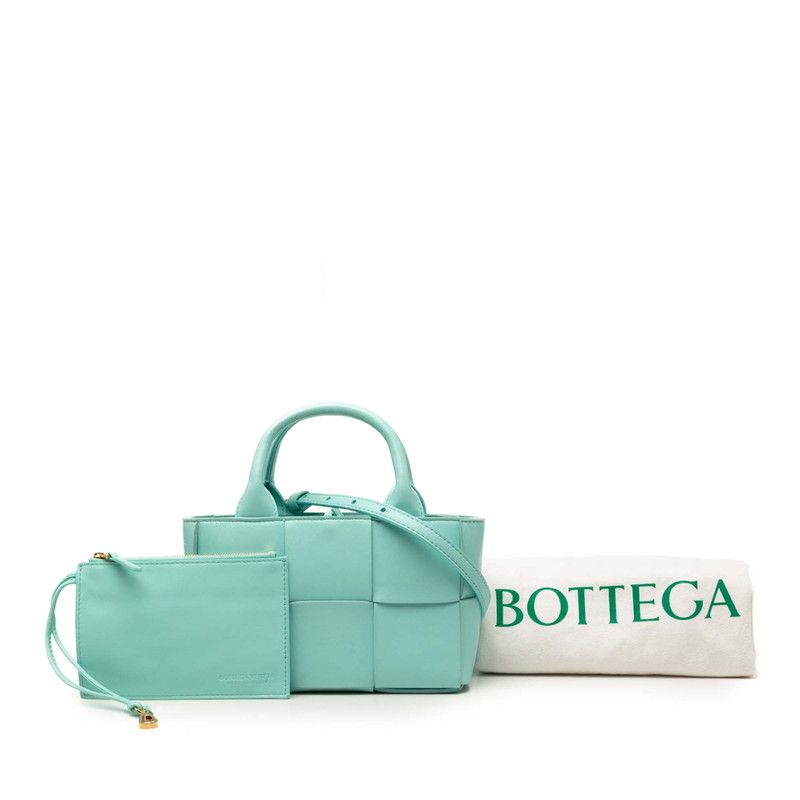 Bottega Veneta Maxi Intrecciato Candy Arco Tote Shoulder Bag 2-Way Blue Leather — view 6