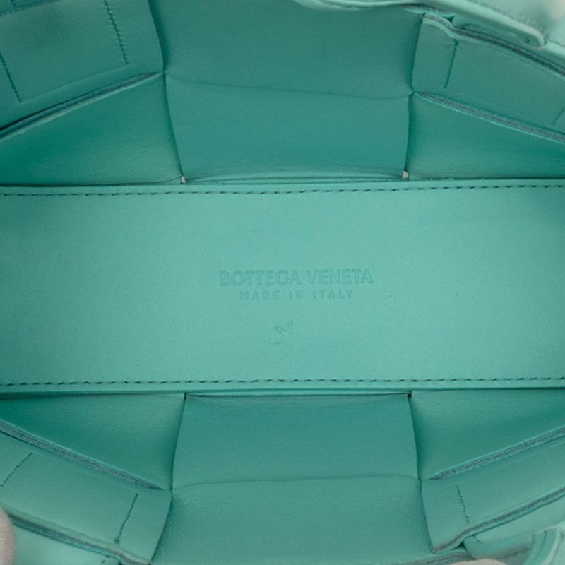 Bottega Veneta Maxi Intrecciato Candy Arco Tote Shoulder Bag 2-Way Blue Leather — view 4