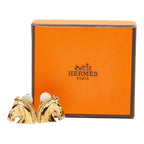 Hermes Cheval Horse Head Earrings Gold Plated — view 6
