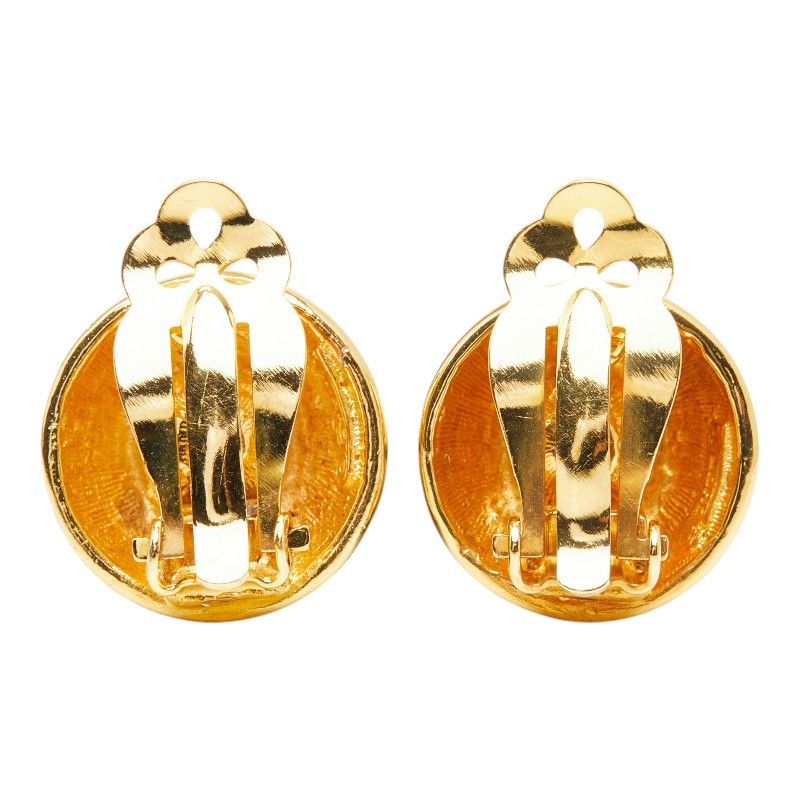 Chanel CC Logo Earrings Gold Plated — view 3