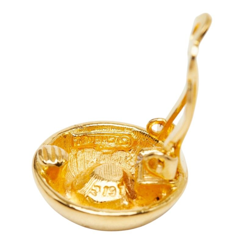 Chanel CC Logo Earrings Gold Plated — view 4