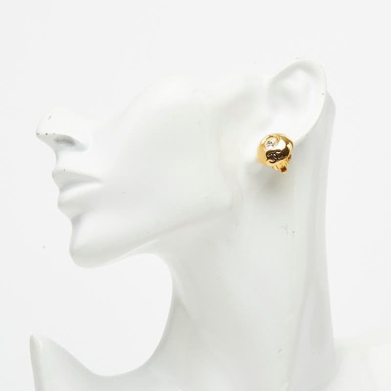 Chanel CC Logo Earrings Gold Plated — view 5