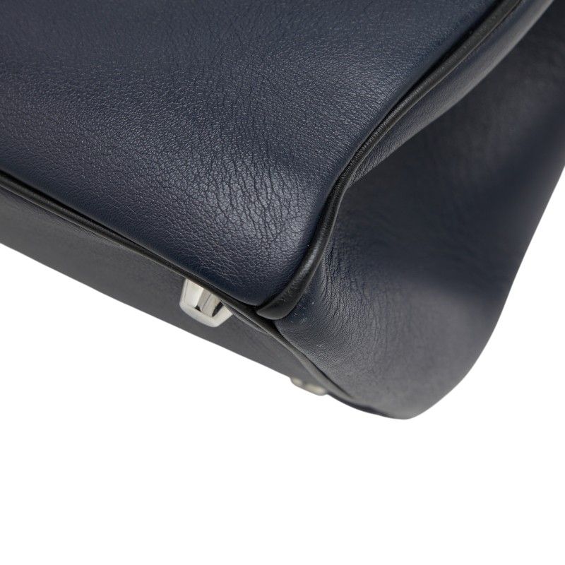 Dior-l by 2-Way Shoulder Bag Navy Silver Leather — view 5