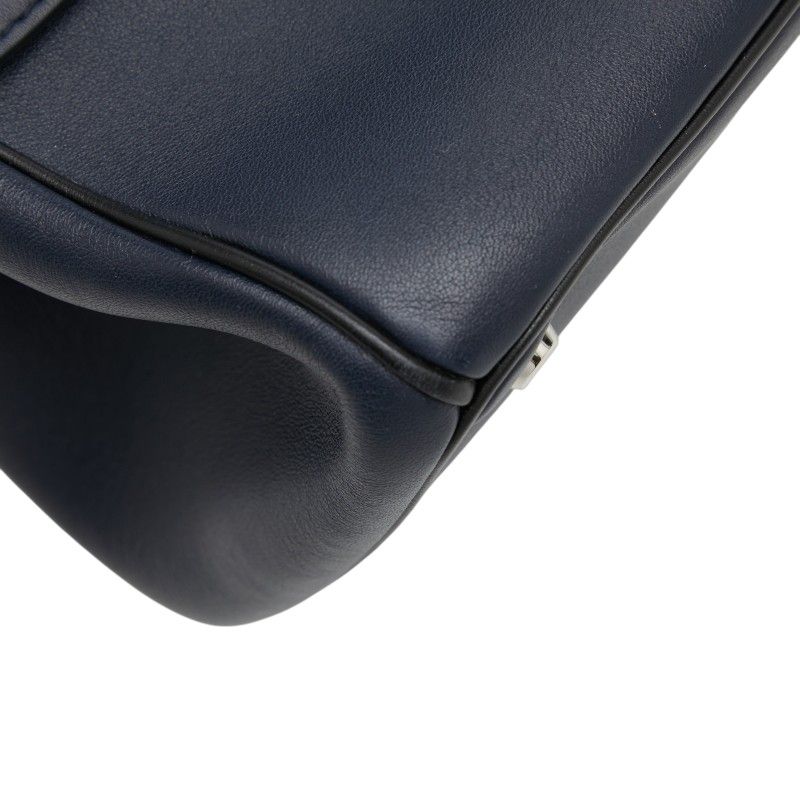 Dior-l by 2-Way Shoulder Bag Navy Silver Leather — view 4