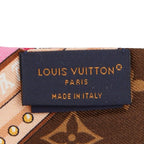 Louis Vuitton Monogram Bandeau BB Ultimate Scarf Black Brown White Silk — view 5