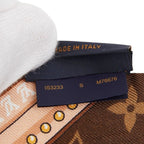 Louis Vuitton Monogram Bandeau BB Ultimate Scarf Black Brown White Silk — view 6