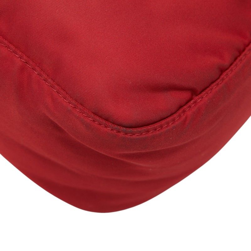 Prada Crossbody Shoulder Bag Red Nylon and Leather — view 7