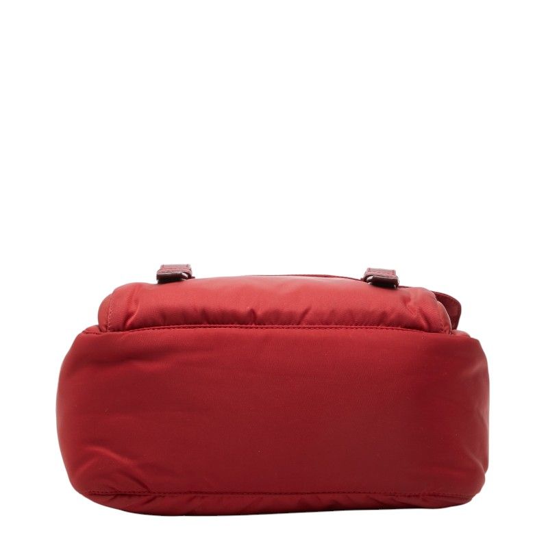 Prada Crossbody Shoulder Bag Red Nylon and Leather — view 3