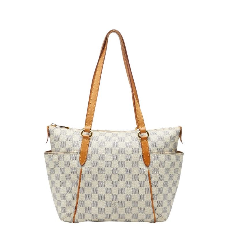 Louis Vuitton Damier Azur Totally PM Tote White Leather