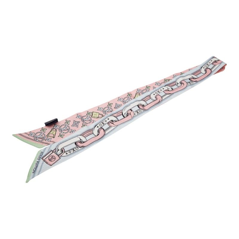 Louis Vuitton Bandeau BB Bijou Twilly Scarf Pink Silk — view 2