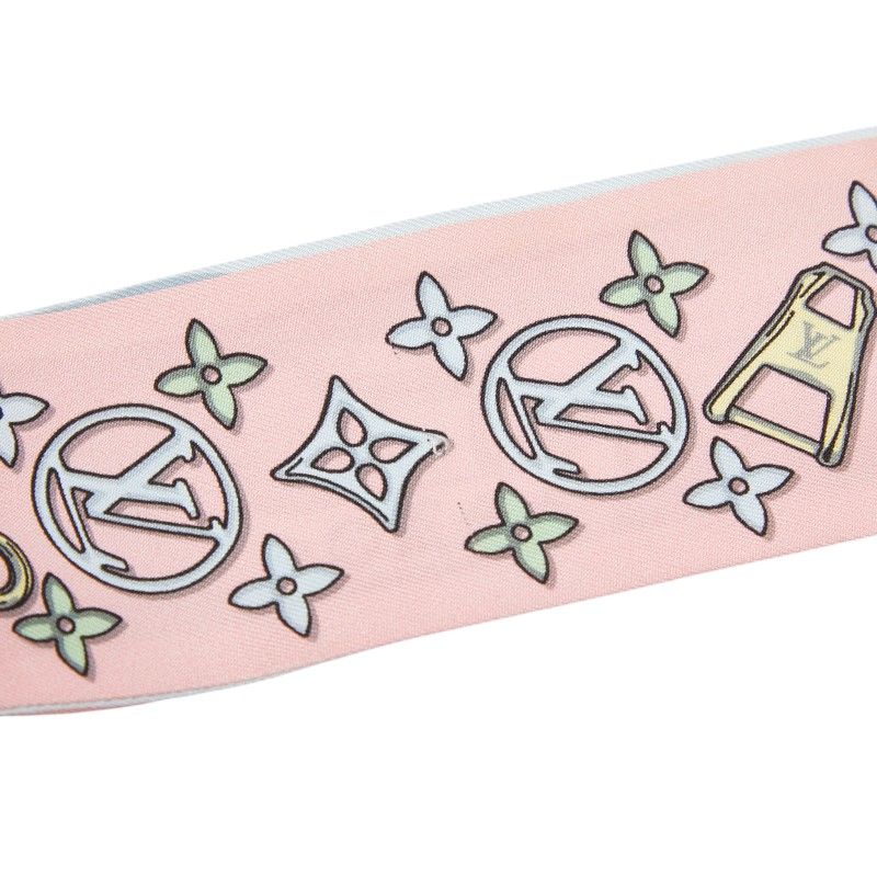 Louis Vuitton Bandeau BB Bijou Twilly Scarf Pink Silk — view 4