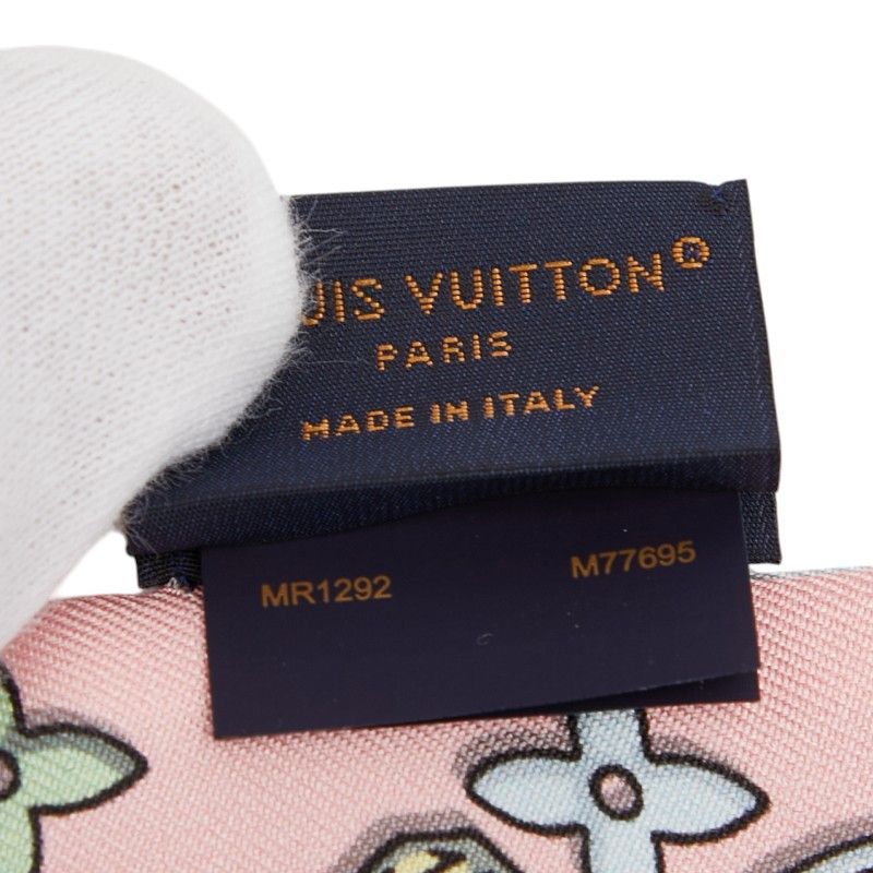 Louis Vuitton Bandeau BB Bijou Twilly Scarf Pink Silk — view 7