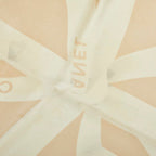 Chanel Logo Ribbon Scarf Beige Silk — view 2