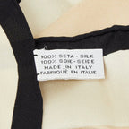 Chanel Logo Ribbon Scarf Beige Silk — view 4
