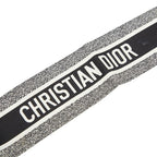 Dior-l Mitzah Dot Scarf White Black Silk — view 3