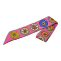 Hermes Twilly Belles du Mexique Scarf Pink Multicolor Silk