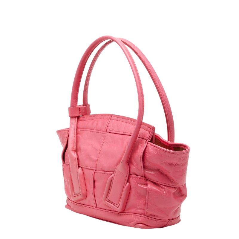 Bottega Veneta Maxi Intrecciato Arco 2-Way Shoulder Bag Pink Leather — view 2