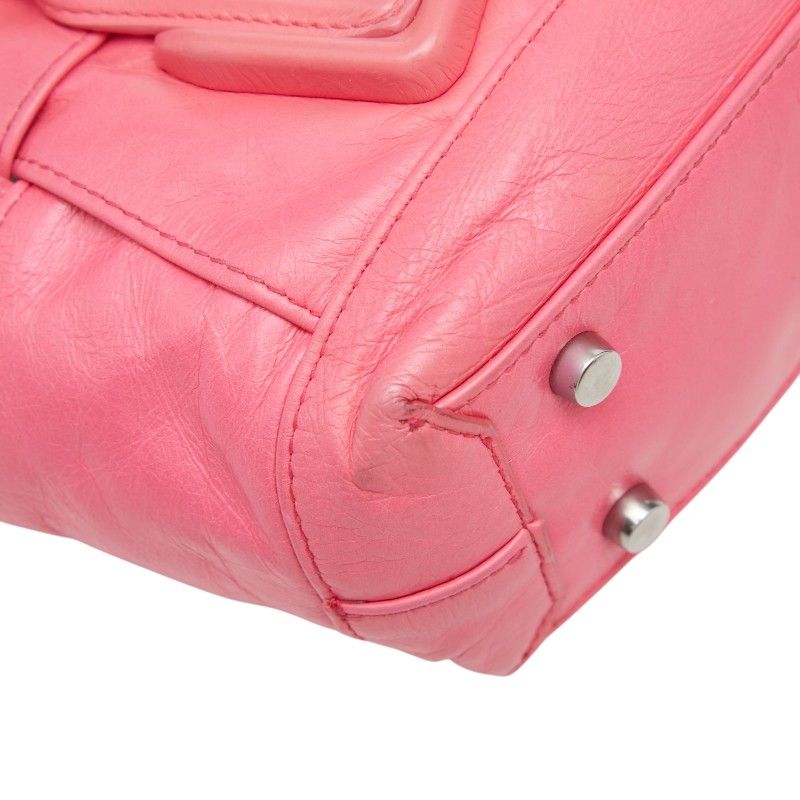 Bottega Veneta Maxi Intrecciato Arco 2-Way Shoulder Bag Pink Leather — view 7