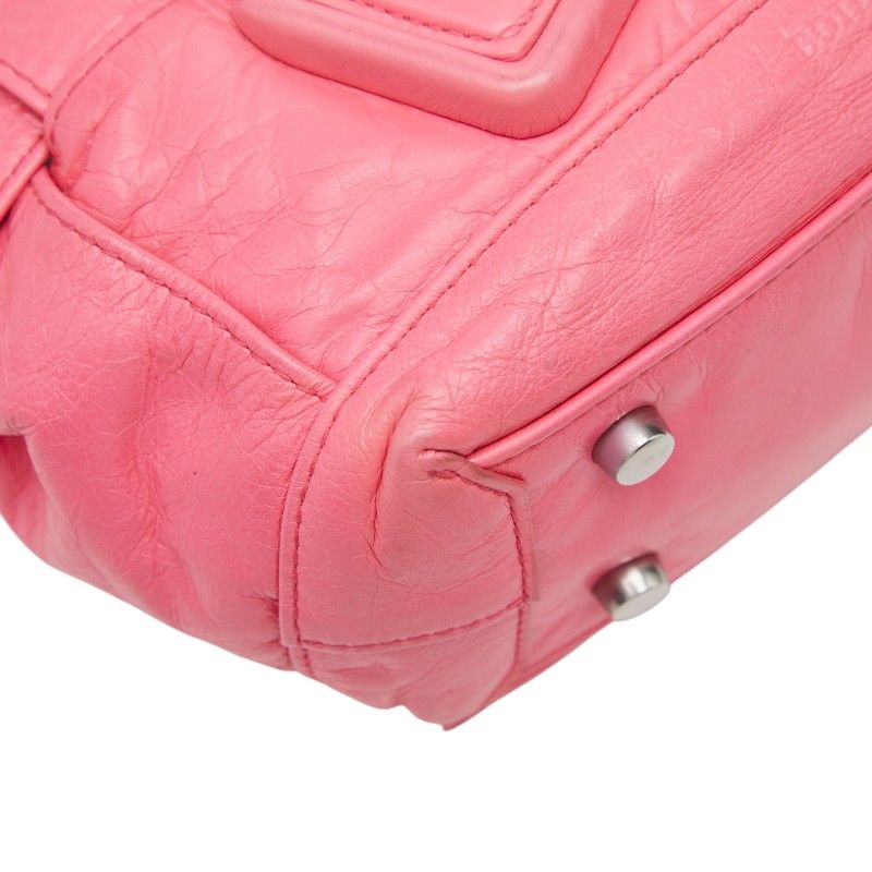 Bottega Veneta Maxi Intrecciato Arco 2-Way Shoulder Bag Pink Leather — view 5