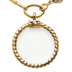 Chanel CC Logo Chain le Pe Necklace Gold Glass Plated — view 2