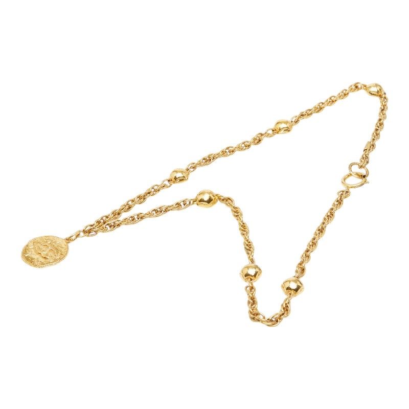Chanel CC Logo Chain Pendant Gold Plated — view 4