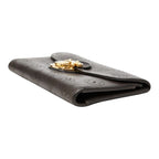 Louis Vuitton Monogram Mahina Portefeuille Amelia Trifold Wallet Dark Brown — view 4
