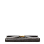 Louis Vuitton Monogram Mahina Portefeuille Amelia Trifold Wallet Dark Brown — view 3