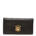 Louis Vuitton Monogram Mahina Portefeuille Amelia Trifold Wallet Dark Brown