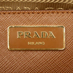 Prada Galleria Large Tote Brown Yellow Saffiano Leather — view 9