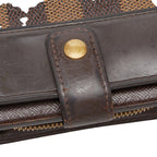 Louis Vuitton Damier Compact Zip Bifold Wallet Ebene Brown Leather — view 8
