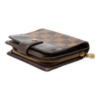 Louis Vuitton Damier Compact Zip Bifold Wallet Ebene Brown Leather — view 6